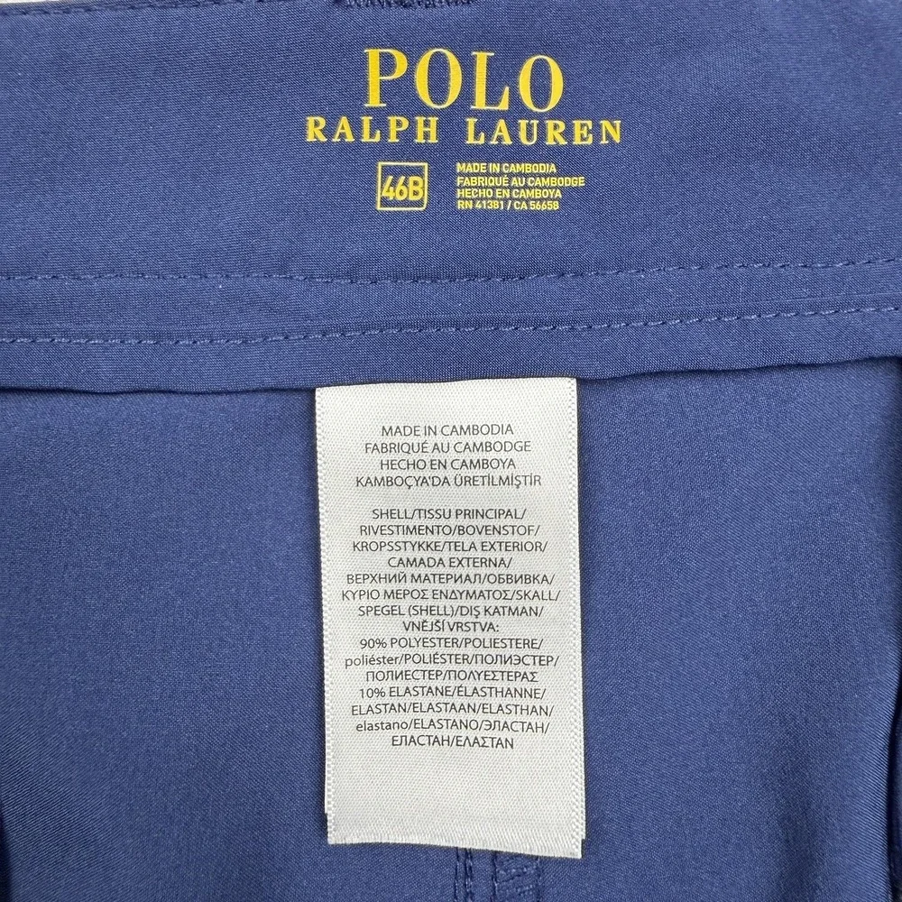 Polo‎ Ralph Lauren Shorts Mens 46 Blue Chino Golf Microfiber Stretch 9 Inseam